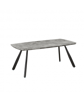 Masă de luat masa, gri carbon / negru, 180x90 cm, ADELON
