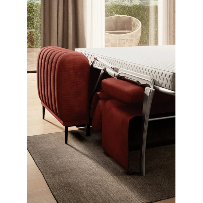 Canapea extensibila 2 in 1 cu Pat si Saltea DAS325-GA 160cm - Sistem Ribalta