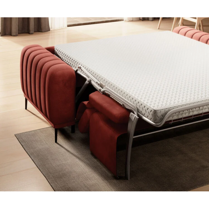 Canapea extensibila 2 in 1 cu Pat si Saltea DAS325-GA 160cm - Sistem Ribalta