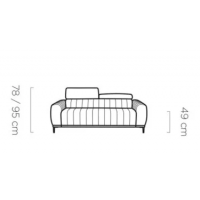 Canapea extensibila 2 in 1 cu Pat si Saltea DAS325-GA 160cm - Sistem Ribalta