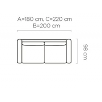 Canapea extensibila 2 in 1 cu Pat si Saltea DAS326-VA 160cm - Sistem Ribalta