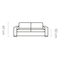Canapea extensibila 2 in 1 cu Pat si Saltea DAS326-VA 160cm - Sistem Ribalta