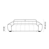 Canapea extensibila electric DAS337-BU BIGSOFA