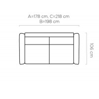 Canapea extensibila 2 in 1 cu Pat si Saltea DAS332 - CAN 140 cm - Sistem Ribalta