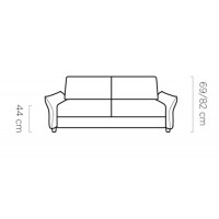 Canapea extensibila 2 in 1 cu Pat si Saltea DAS332 - CAN 140 cm - Sistem Ribalta