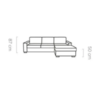 Coltar extensibil 2 in 1 cu Pat si Saltea DAS154-VA - 160cm - Sistem Ribalta
