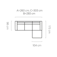 Coltar extensibil 2 in 1 cu Pat si Saltea DAS154-VA - 160cm - Sistem Ribalta